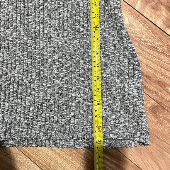 Mod Ref Gray Ribbed Sweater Dress Size S Long Sleeve Casual Heathered Modern - Picture 7 of 8